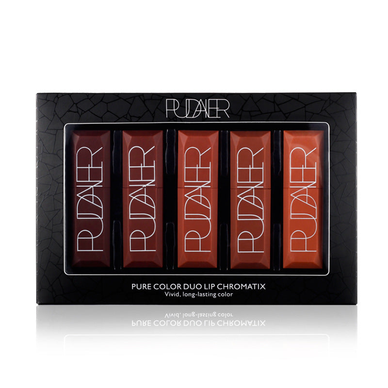 Pumpkin Color Matte Lipstick Matte Lip Glaze Longlasting Lip Gloss