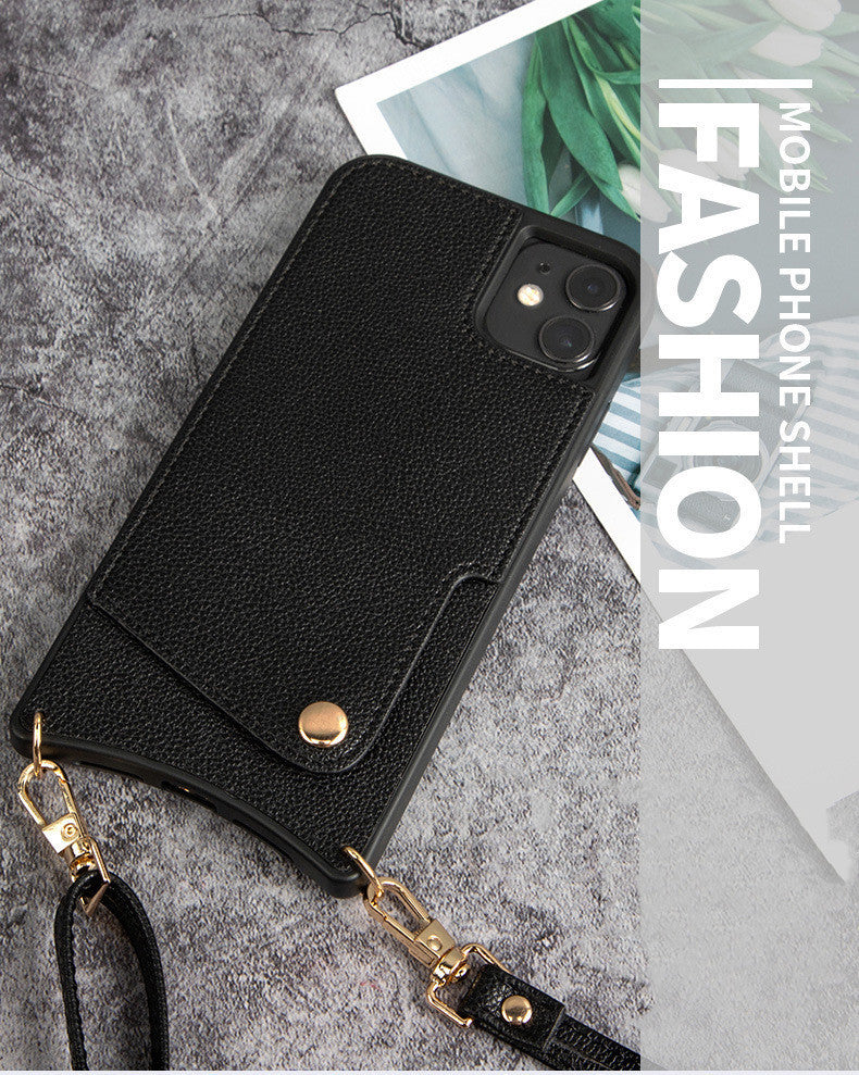Diagonal Lanyard Phone Case Card For Fishtail TPU Phone Holster