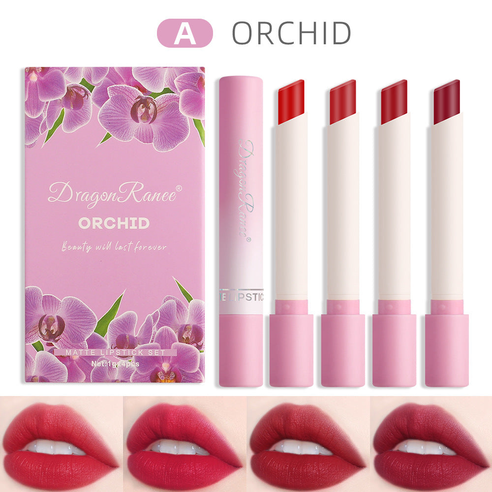 Cigarette Lipstick Box Matte Finish 4 Flowers Suit