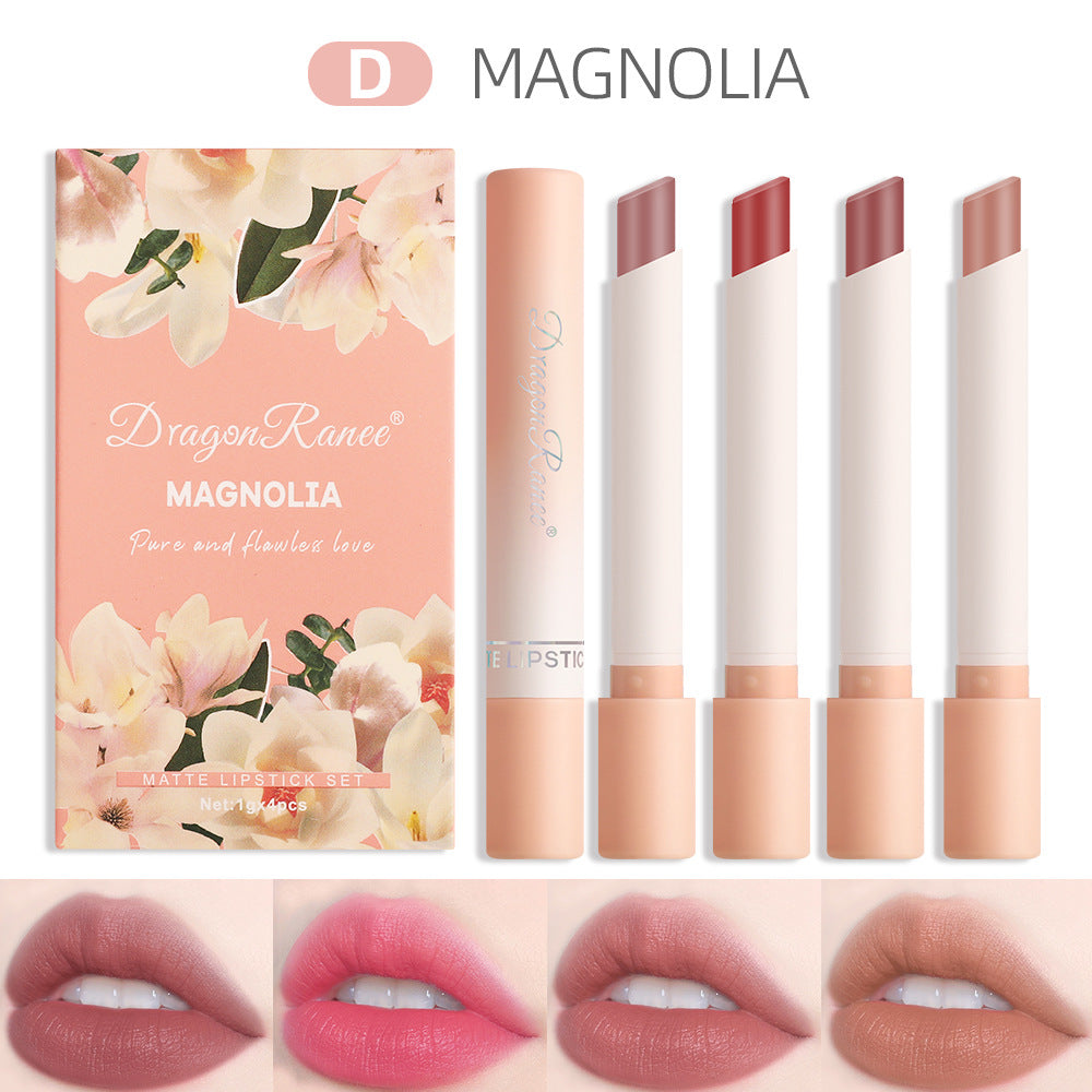 Cigarette Lipstick Box Matte Finish 4 Flowers Suit