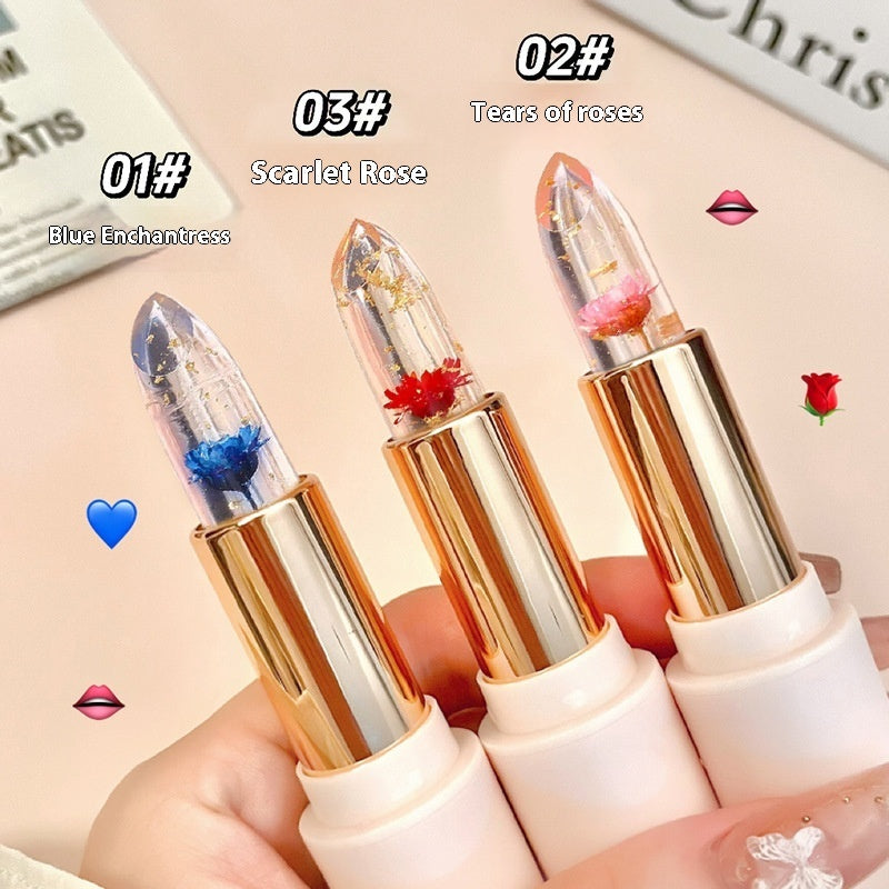 Petal Jelly Lipstick Lip Balm Warm Moisturizing Lipstick