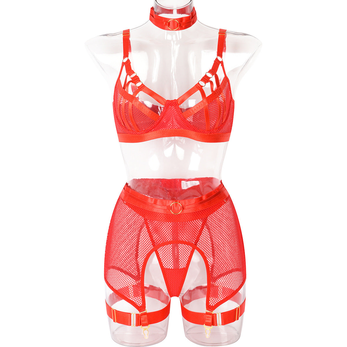 Heavy Craft Interwoven Bra Soft Mesh Sexy Lingerie