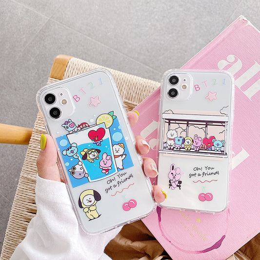 Transparent silicone phone case