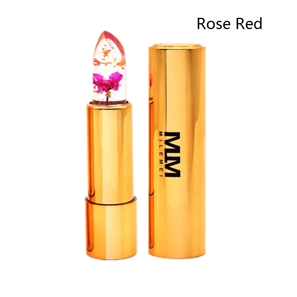Cross-border Explosion for Moisturizing, Moisturizing and Colouring Lipstick Moisturized by Milome  Flowers Temperature-changing Jelly Lipstick Transparent Jelly