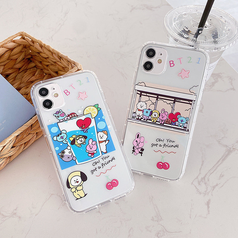 Transparent silicone phone case