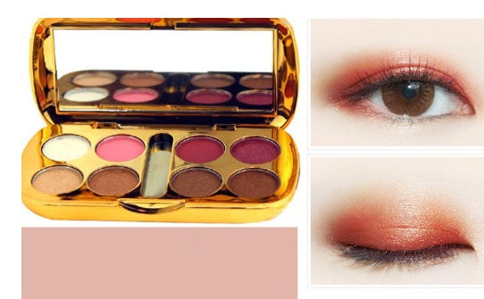 Eight-color pearly eyeshadow diamond