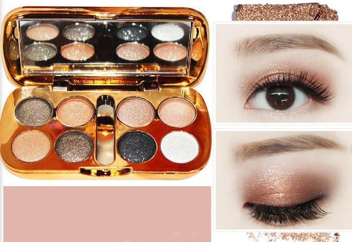 Eight-color pearly eyeshadow diamond