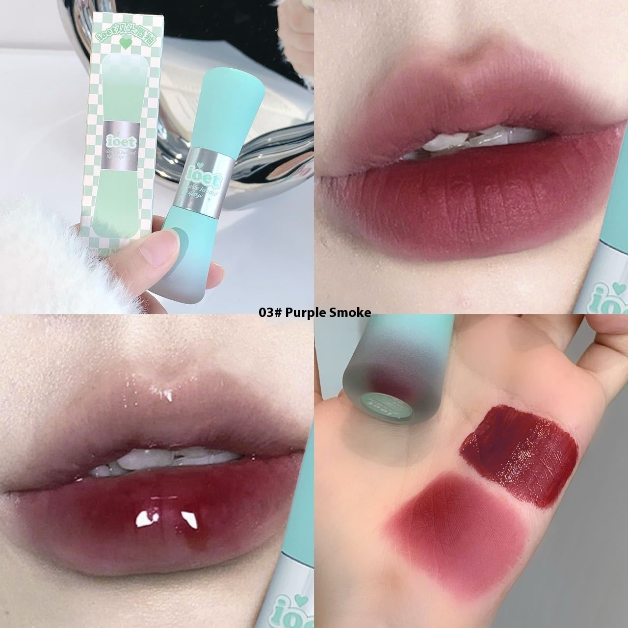 Double-headed Lip Lacquer Matte Finish Water Light Lipstick