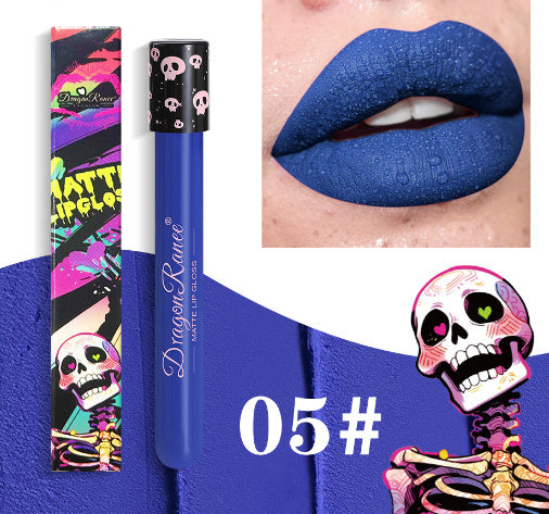 Halloween Creative Makeup Retro Matte Gold Silver Lip Gloss