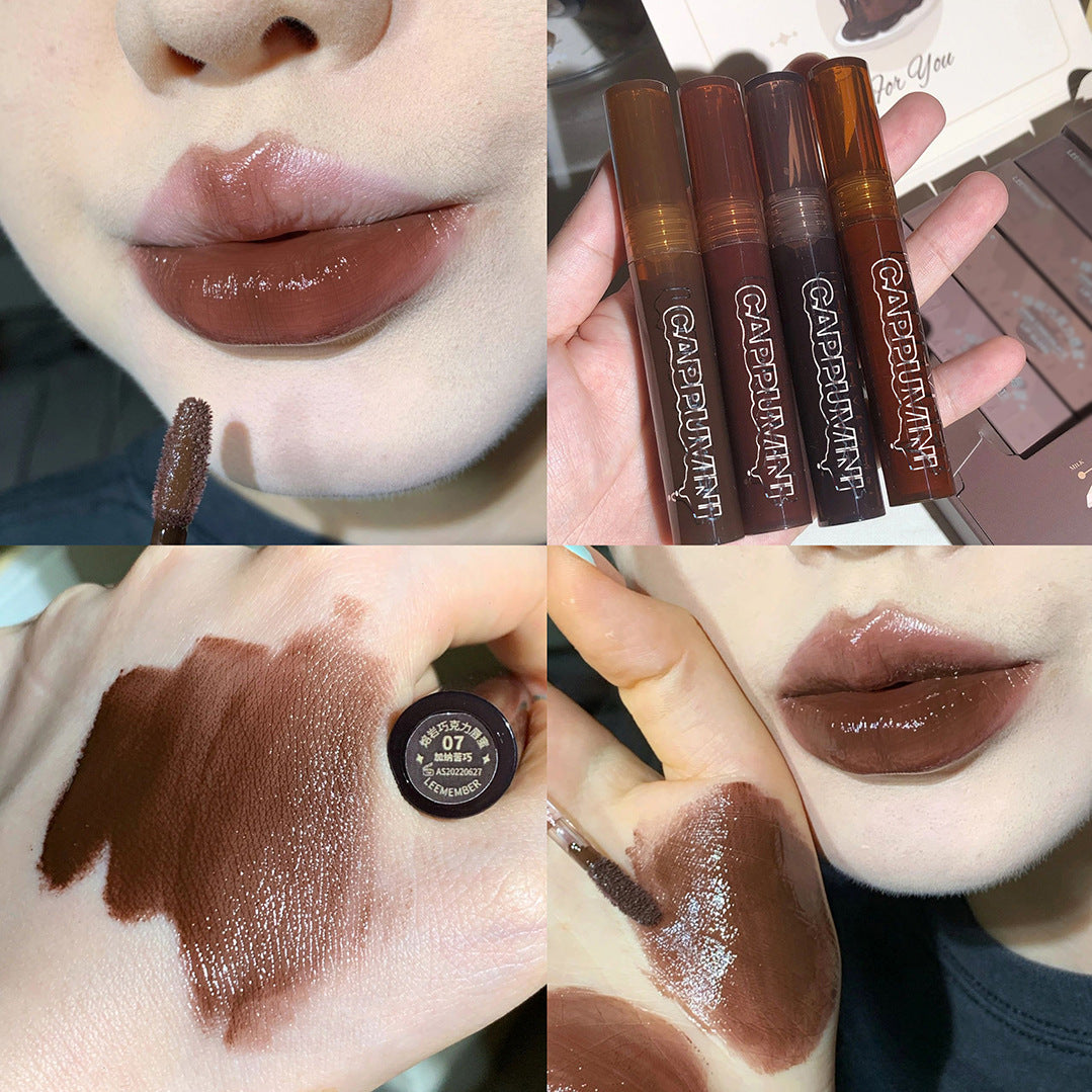 I Lava Chocolate Moisturizing Glaze Mirror Transparent Glass Lip Gloss