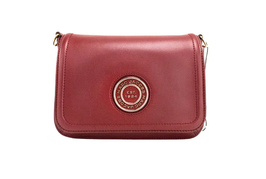 Marc Jacobs Medium Metal Signet Syra Leather Flap Crossbody