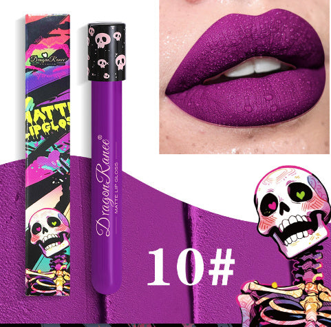 Halloween Creative Makeup Retro Matte Gold Silver Lip Gloss