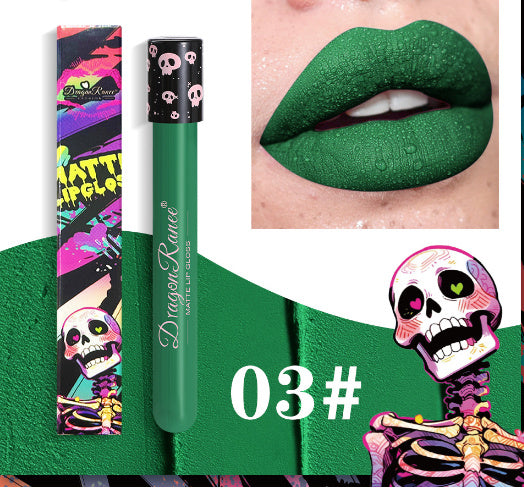 Halloween Creative Makeup Retro Matte Gold Silver Lip Gloss