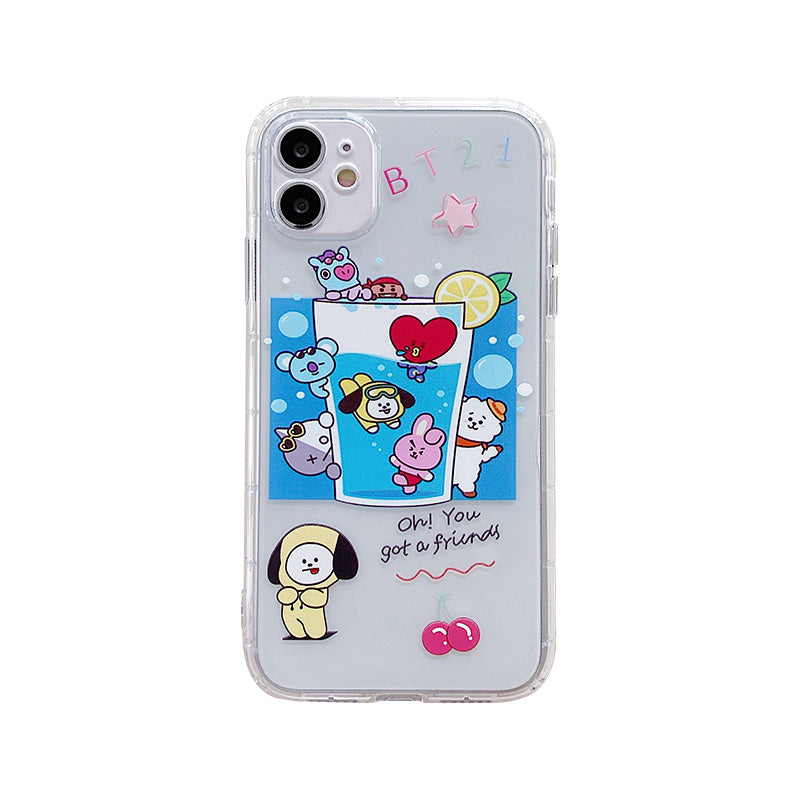 Transparent silicone phone case