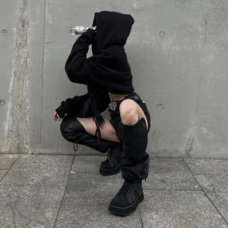 Pile Style Boots Black Boots High