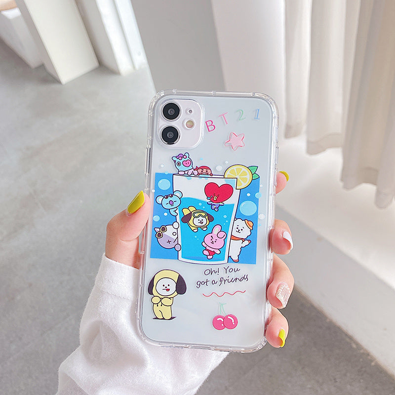 Transparent silicone phone case