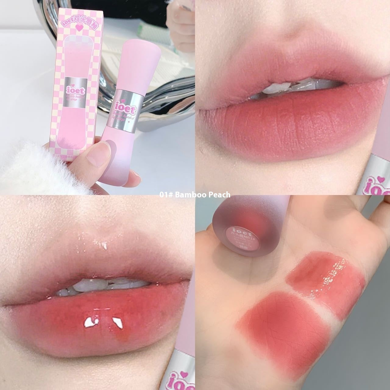 Double-headed Lip Lacquer Matte Finish Water Light Lipstick