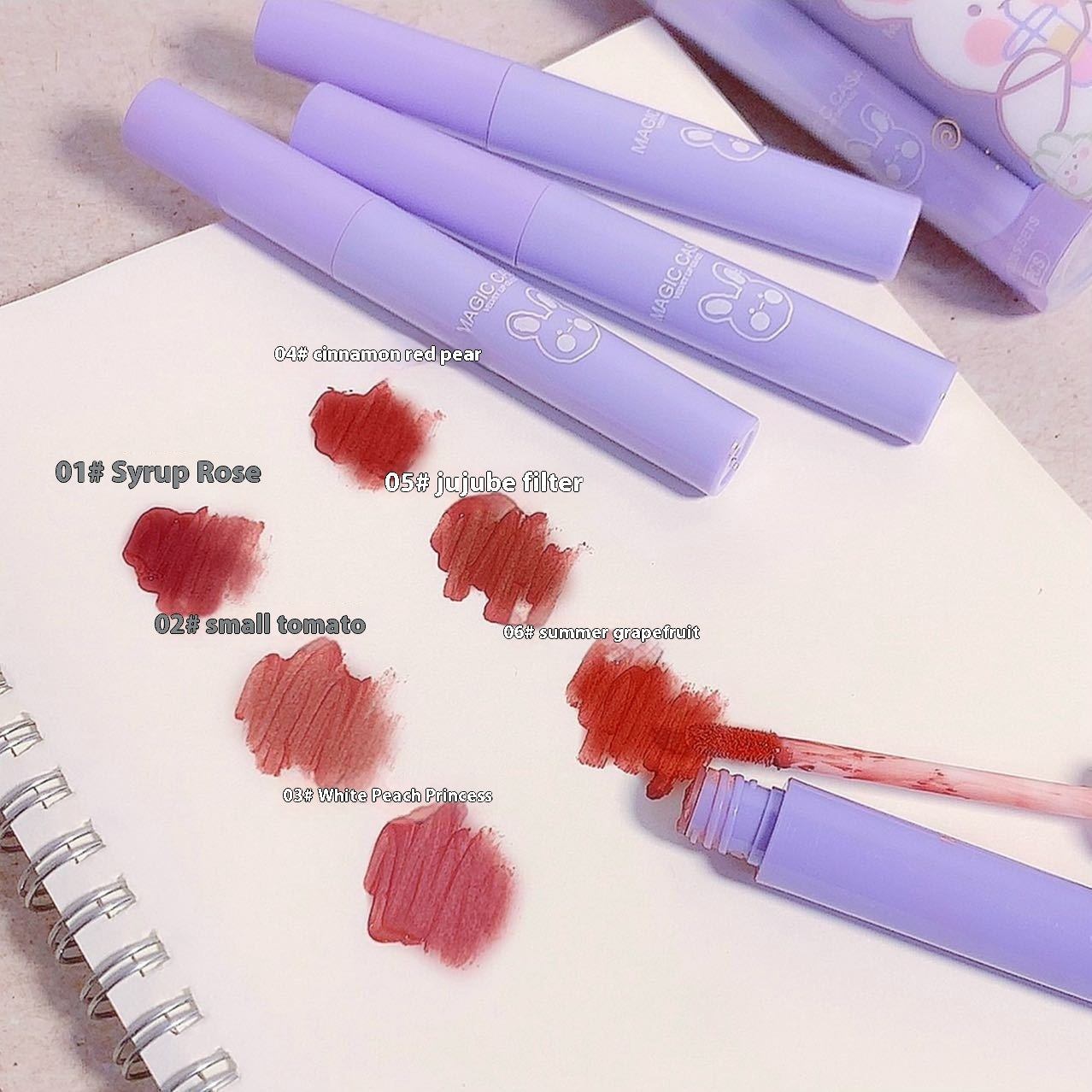 Six-piece Naughty Rabbit Lip Glaze Set