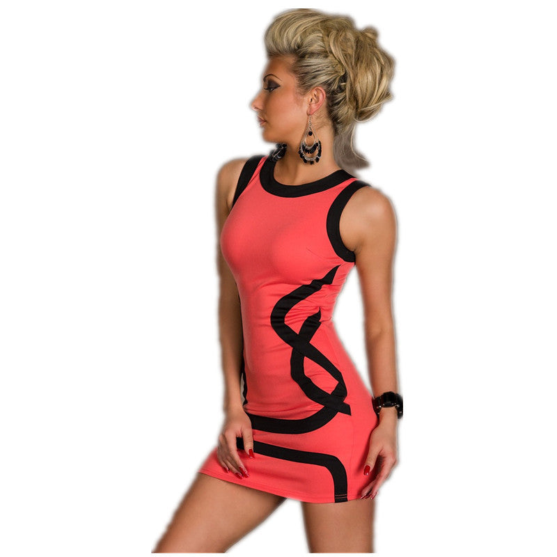 Fashion Hip Striped Erotic Lingerie Dress