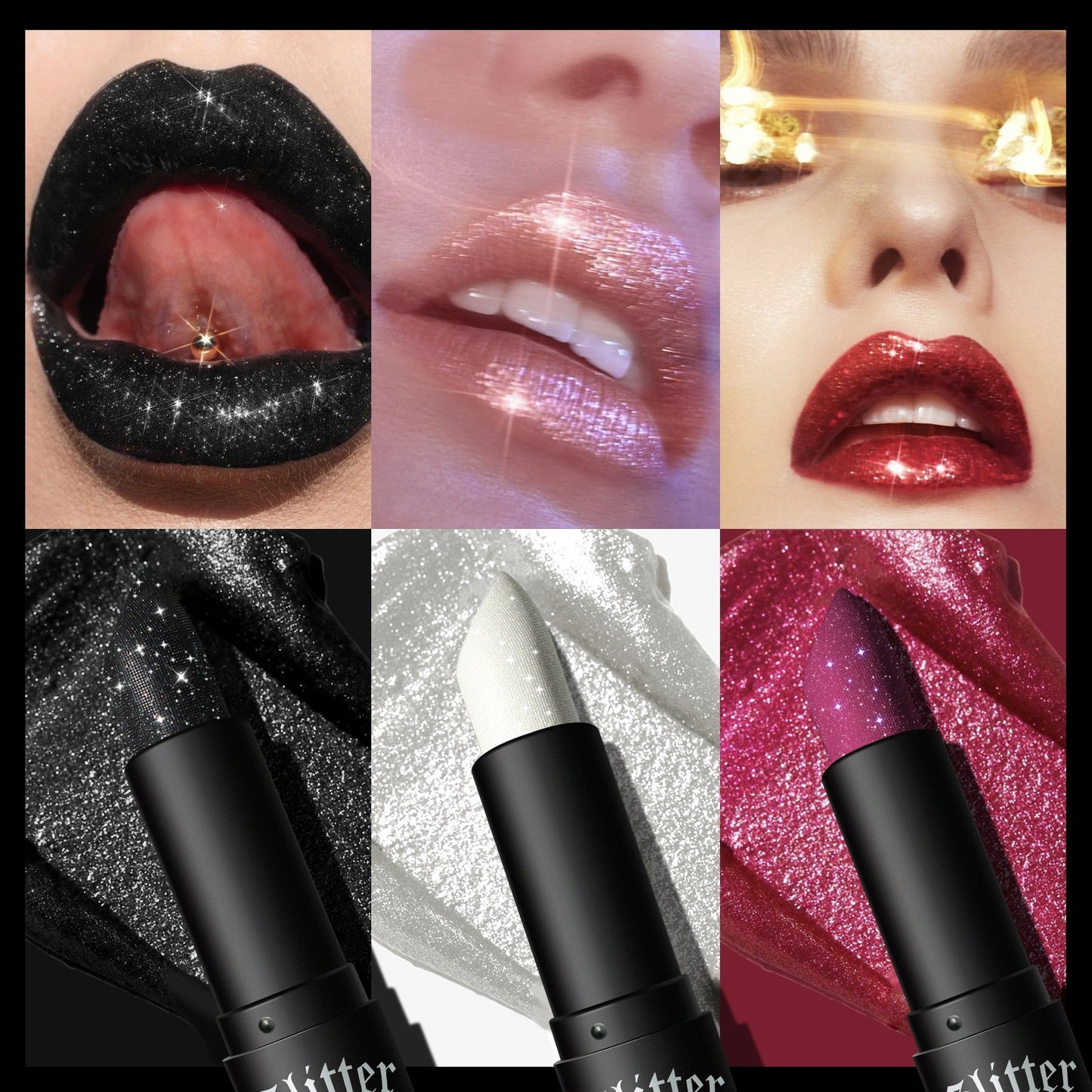 Pearlescent Thin And Glittering Diamond Lipstick Easy To Color Longlasting Lip Gloss Long Lasting Nourishing Moisturizing 7 Color Lipstick