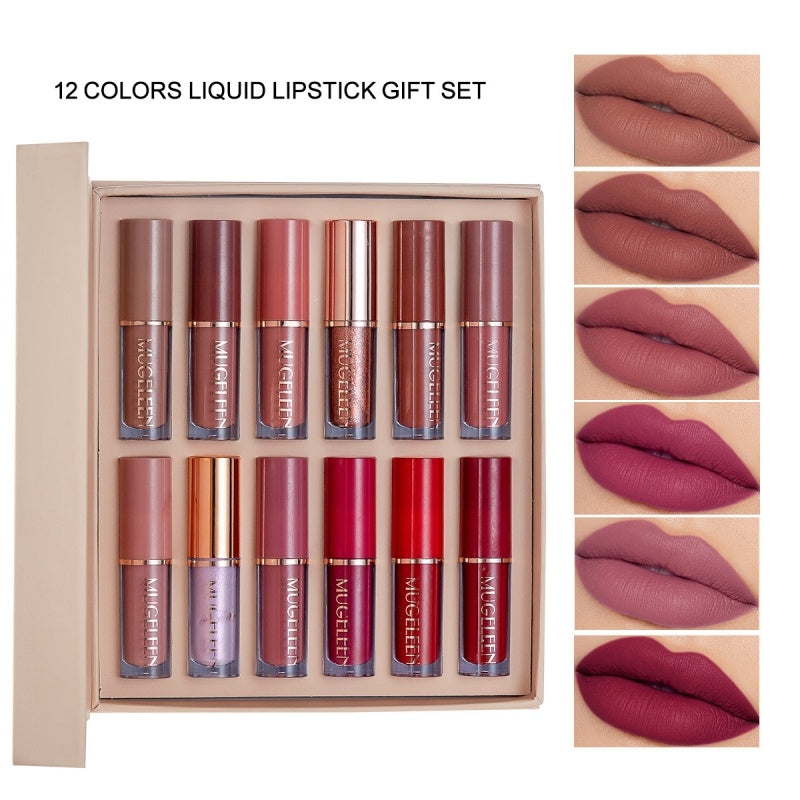 Matte Shimmer No Stain On Cup Not Easy To Fade Lip Glaze Set