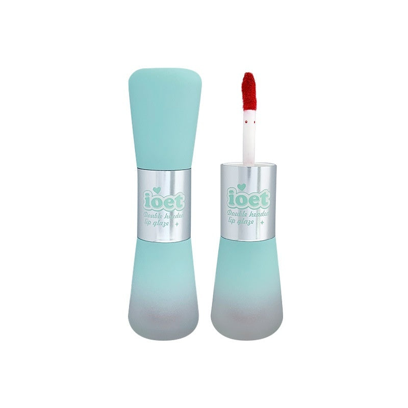 Double-headed Lip Lacquer Matte Finish Water Light Lipstick