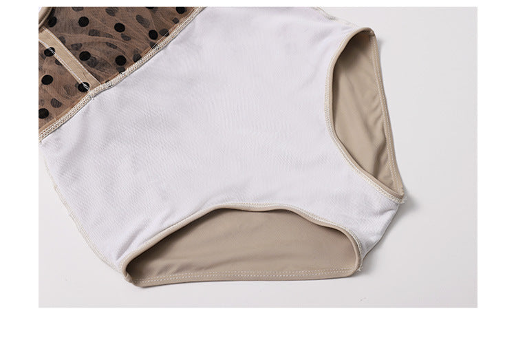 Sexy Net Gauze Polka Dot Skirt Hot Spring Swimsuit