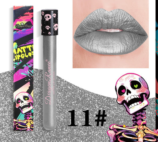 Halloween Creative Makeup Retro Matte Gold Silver Lip Gloss