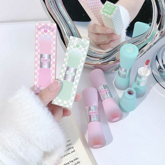 Double-headed Lip Lacquer Matte Finish Water Light Lipstick
