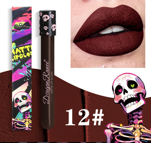Halloween Creative Makeup Retro Matte Gold Silver Lip Gloss
