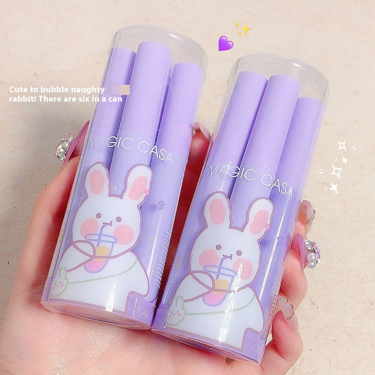 Six-piece Naughty Rabbit Lip Glaze Set